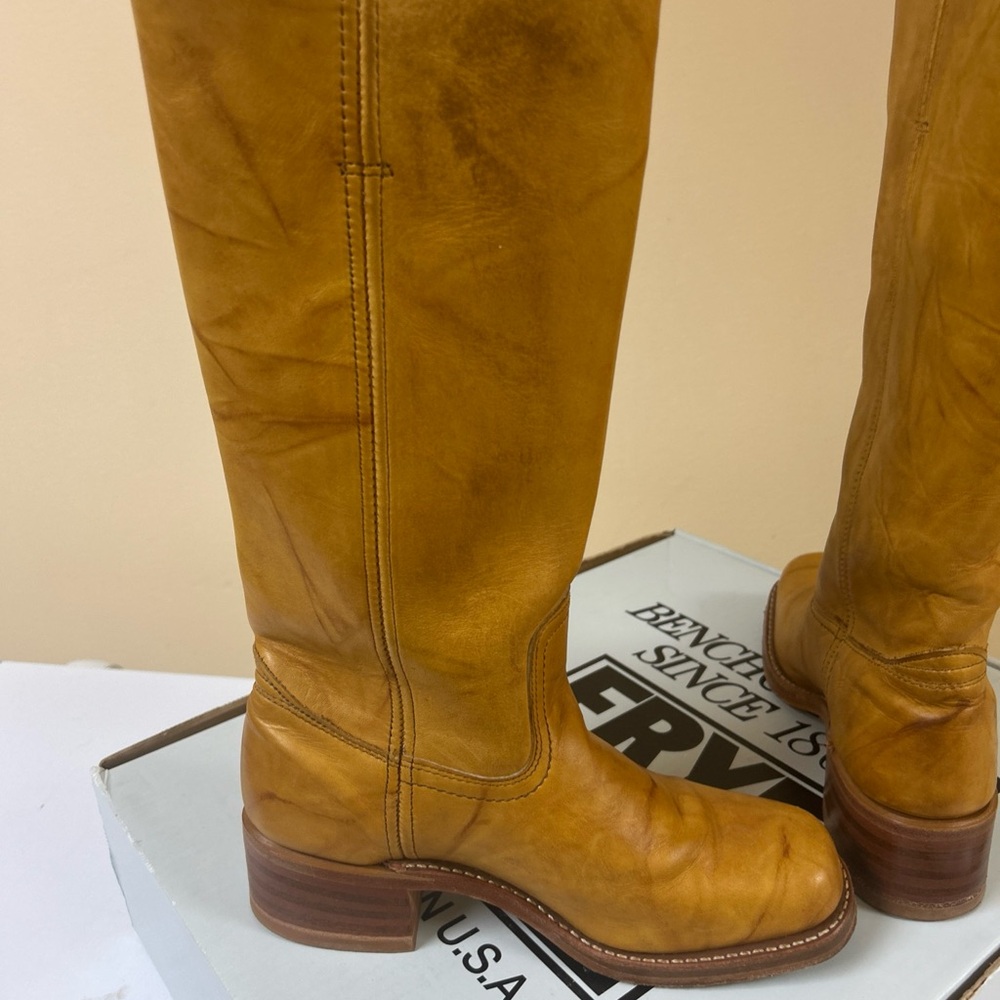 Frye Campus 14l boots Banana Size 7.5 Width Medium, Style 77050-2 - Picture 6 of 14